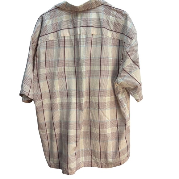 Lot Bundle 2 Abercrombie & Fitch XL Button Down Short Sleeve Shirt Floral Plaid - Picture 3 of 14